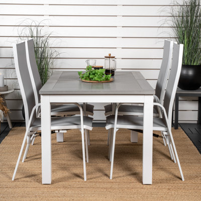 Jayesh 4 - Person Patio Dining Set Extendable Rectangular Table