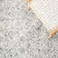 Tapis gris / beige en laine / coton touffeté à la main Micro-Loop-1703651462