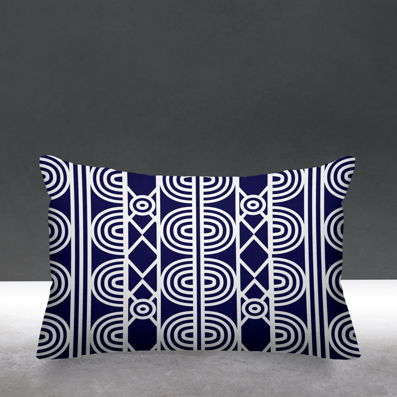 Housse et insert de coussin extérieur Isabis, Bleu marine