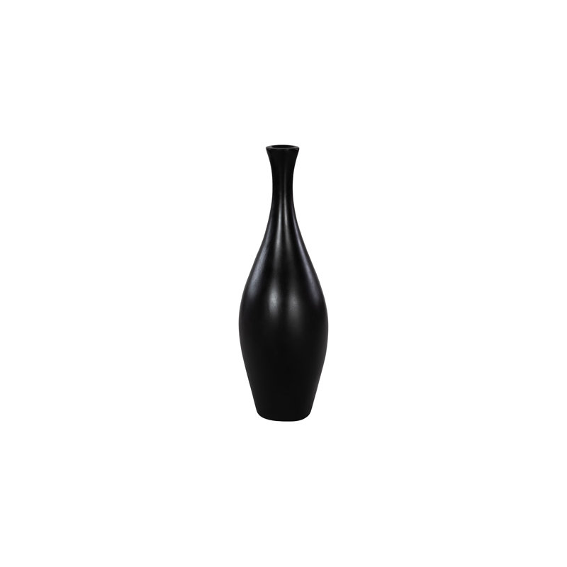 Trumpet Vase, Large, Matte Black, 30" H x 9" W x 9" D