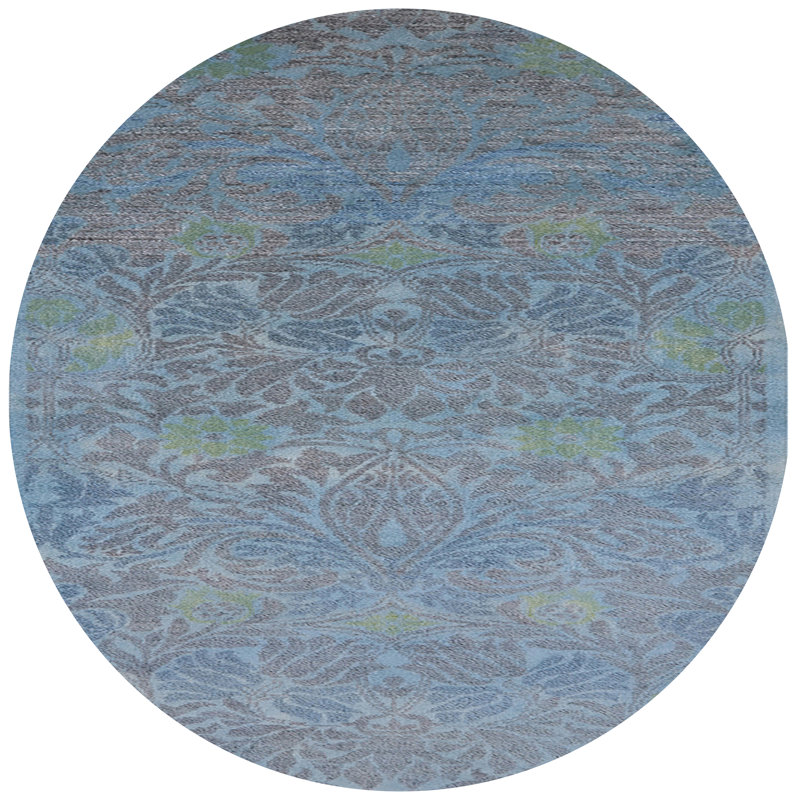 Tapis oriental bleu / rouge / vert, Rond 7 pi