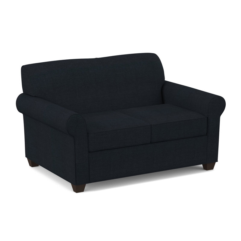 Finn 59" Rolled Arm Loveseat, Antic Navy, Cafelle