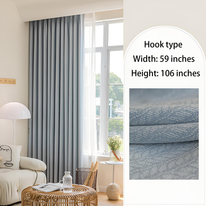 Elleanna Room Darkening Curtain Single Panel, 59" W x 106.3" L