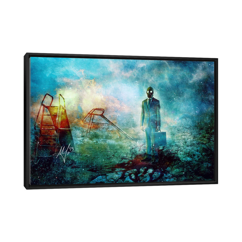 " Grief " by Mario Sanchez Nevado, 18" H x 26" W x 1.5" D, Black Framed Canvas, No Matte