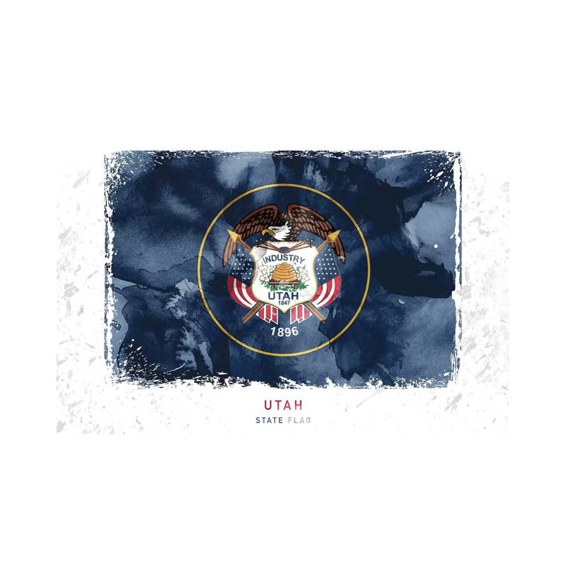 West Virginia par Walldecoraddict - Toile tendue, estampe numérique sur toile tendue, H 18 po x l 26 po x P 1,5 po, Utah