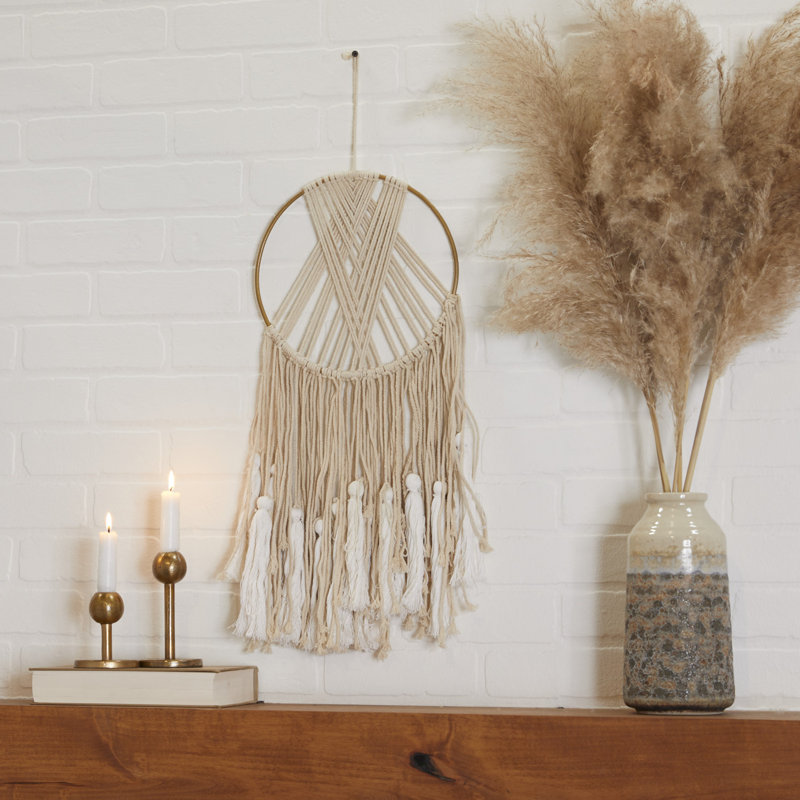 Suspension murale en tissu mélangé avec accessoires de suspension inclus