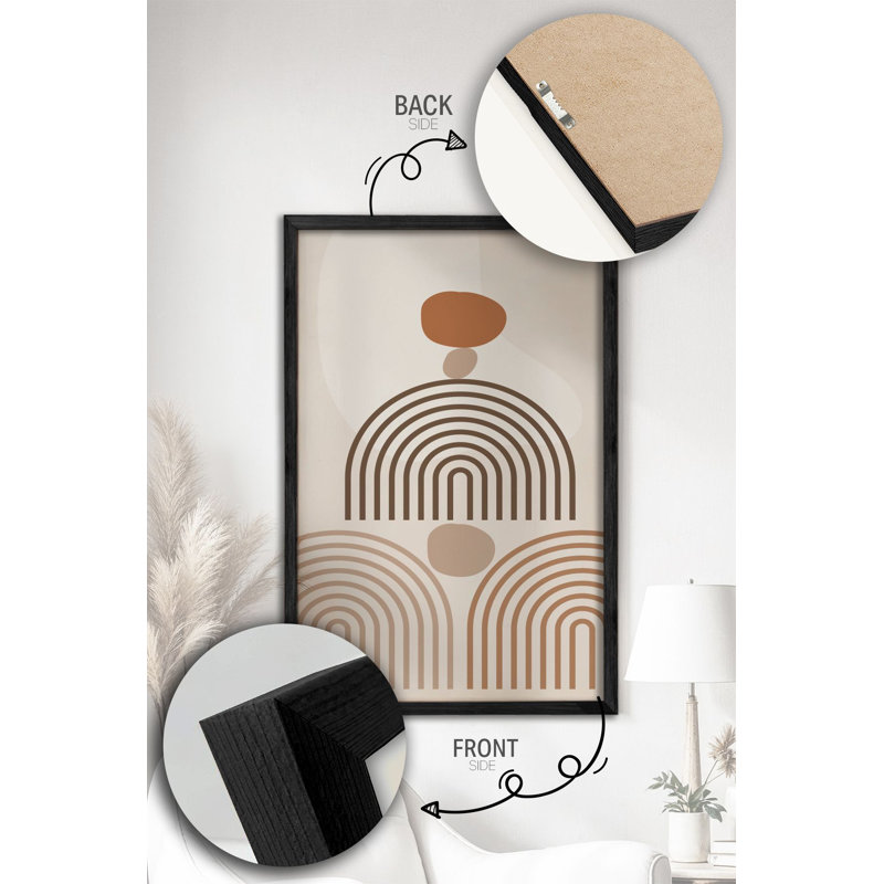 Ensemble de 3 panneaux décoratifs élégants en bois aggloméré, cadre en bois massif, 13,4 x 19,3 x 0,6 pouces | Œuvre d'art 100% MDF avec impression numérique | Parfait pour le salon, la chambre à coucher et le bureau, design élégant et moderne