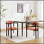 Ensemble de chaises de salle à manger rembourrées Mid-Century modernes et élégantes avec pieds en métal durables-1038821532