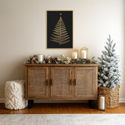 «Shining Bright At Christmas Night» par Eins Kubistika, reproduction d'art sur toile encadrée