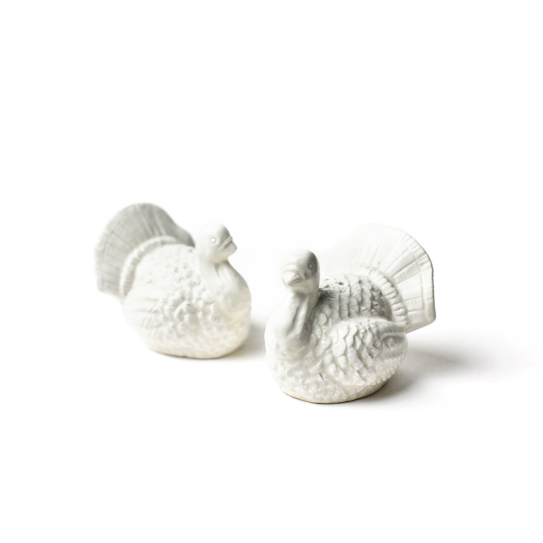 Turkey Shaped Salt And Pepper Shaker Set Coton Colors by Laura Johnson