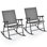  Chaise berçante pliante pour patio 2 pièces 2 pièces