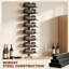 Multi-tiered, Wall Mounted Wine Bottle Rack Black-1478797504