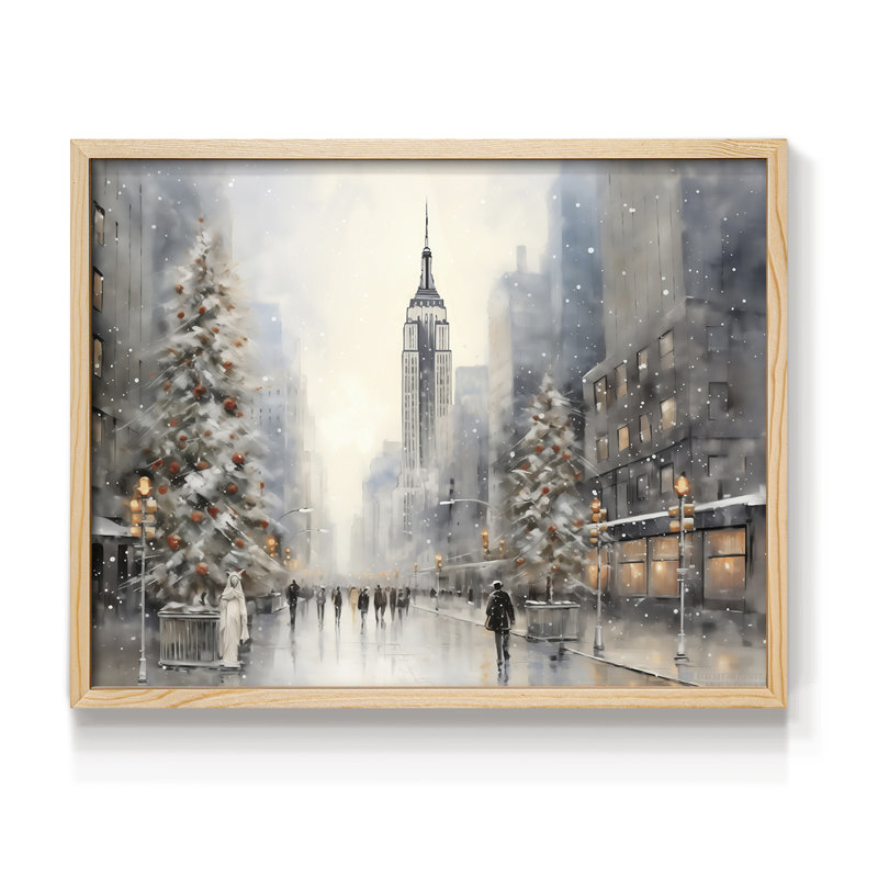 Chirstmas Art-CCCXXXIII -Framed Print - Restickable, H 8 po x l 10 po, Naturel