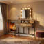 Meuble-lavabo lumineux 39,37 "avec miroir Hollywood
