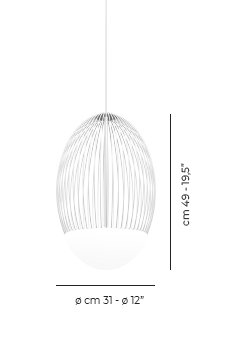 Riketta Suspension G White Matt Matt White 1 L32gg Ul, 98.5" H x 12" W x 12" D, 2700 Kelvins