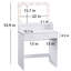 Table de coiffeuse avec lumières et miroir pour chambre à coucher, rangement à 2 niveaux, grand tiroir - lumières de chambre à coucher enchanteresses blanches, moderne-569156690