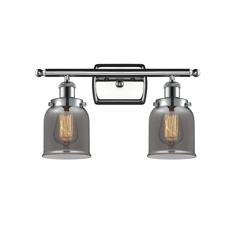 Éclairage pour meuble-lavabo 2 lumières Calton, DEL, Fumée, Chrome poli