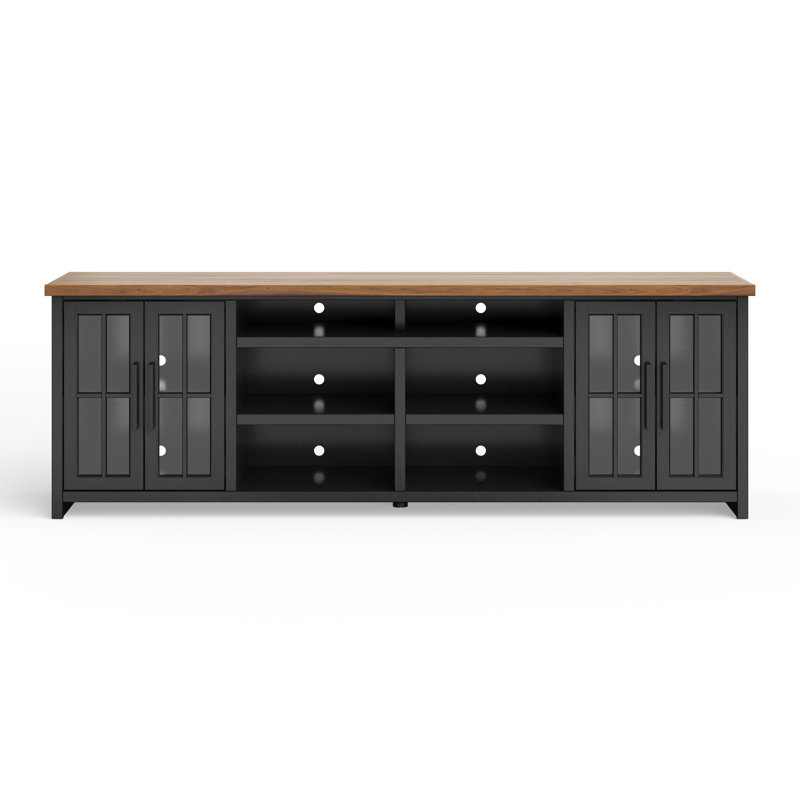 Brixham 96 inch TV Stand Console for TVs up to 100 inches, No Assembly Required, Two-Tone Finish