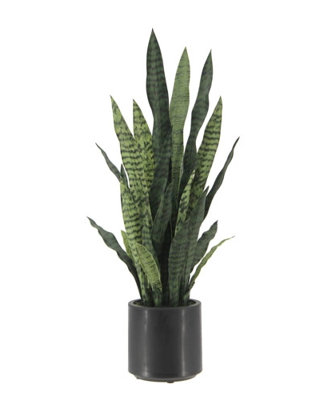 40" Artificial Snake Plant in Black Pot