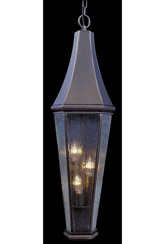 Lanterne suspendue d'extérieur 3 lumières H 31,5 po Middletown, Bronze Sienne
