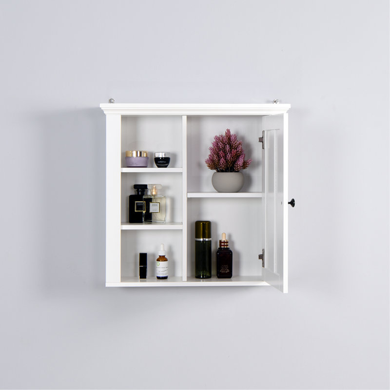 Armoire de salle de bain, armoire murale avec porte, armoire de rangement contemporaine pour salle de bain