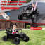 24V Kids Ride On Car UTV Noir, véhicule électrique à piles 2 places pour tout-petits avec télécommande, 4 moteurs, suspension tout-terrain-100651916