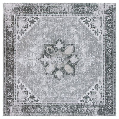 DeBary Oriental Dark Sage/Ivory Area Rug