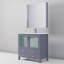 Meuble-lavabo de salle de bain 36 po X P 18,25 po D, dessus en céramique, ensemble de robinet et Miroir