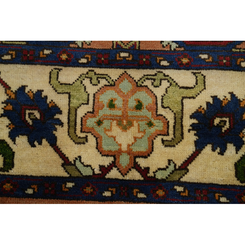 Tapis transitionnel en laine Oushak