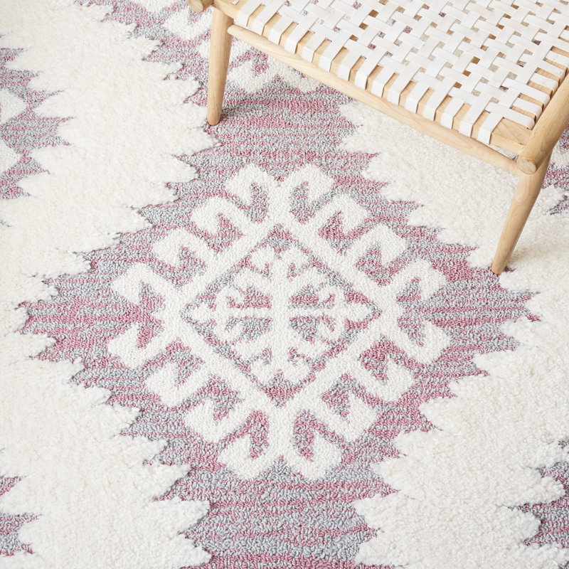 Moroccan Tassel Shag Performance Southwestern Rug, Square 6'7"