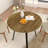 Vintage Industrial Round Dining Table, 35.4 Inch Small Space Kitchen Table