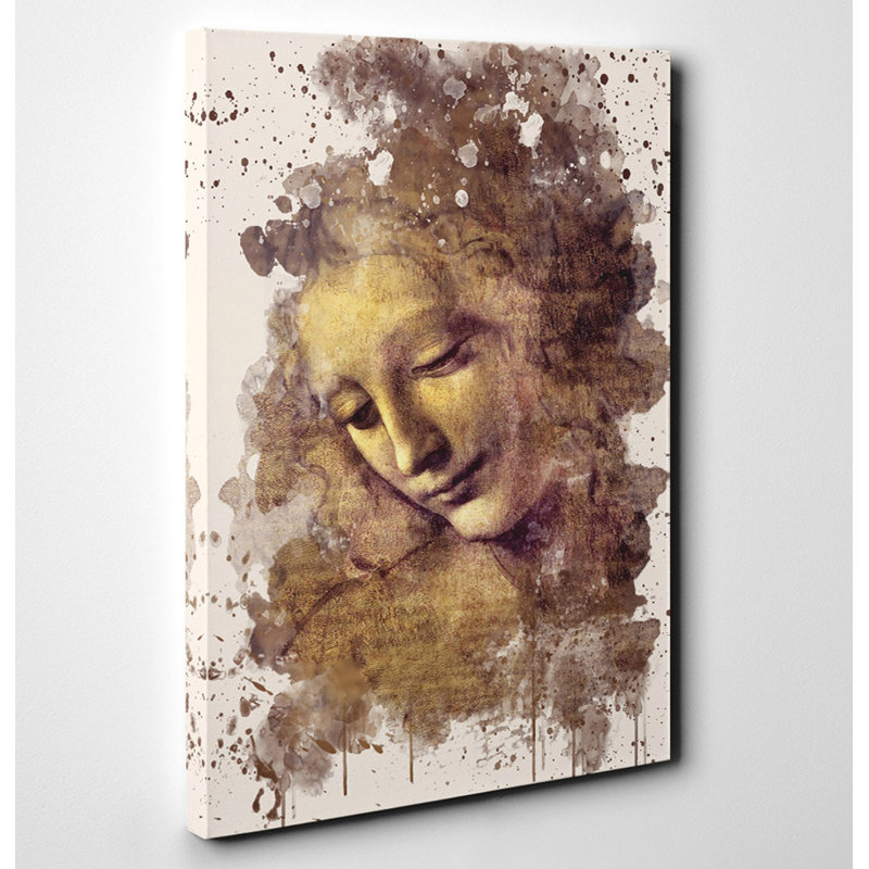 La Scapigliata by Leonardo Da Vinci - Wrapped Canvas Rectangle Painting, 60cm H x 40cm W