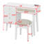 Ensemble coiffeuse 39 "en bois de style bohémien rétro avec tiroirs de rangement-180331475