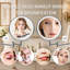 Miroir de maquillage mural rond en métal