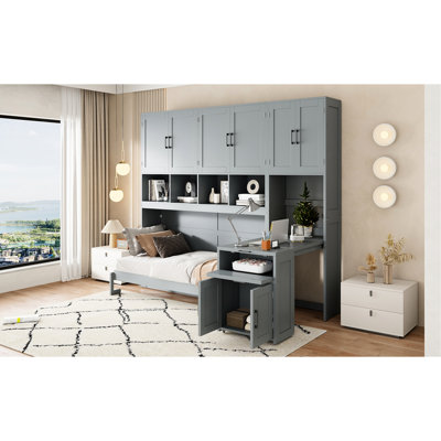 Lit avec placard et bureau