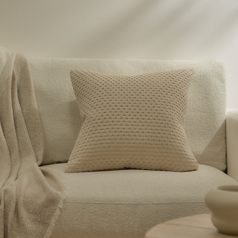 Natural Square Throw Pillow Cover