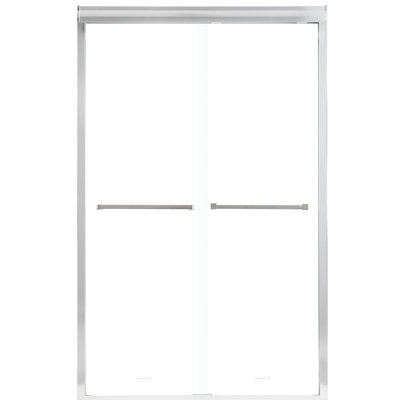 76"X48" Shower Door, Semi- Bypass Sliding, , Tempered Glass Door 48"X76", Convenient