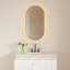 Miroir de salle de bain ovale 24 "x 40" à DEL Otis avec cadre doré brossé - Miroir de désembuage avec contrôle de gradation adaptatif, luminosité réglable et température de couleur (3000K / 4000K / 6000K)-1544700322