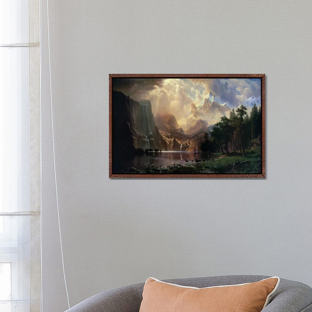 Among Sierra Nevada In California by Albert Bierstadt - Painting on Canvas