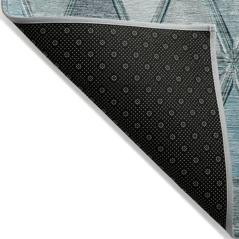 Tapis intérieur / extérieur en polyester tissé à la machine Darmstadt, Rectangle de 10 pi x 14 pi
