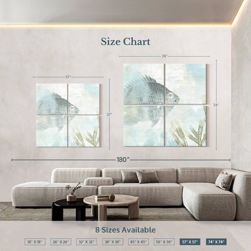 Brampt Coastal Fresco I, 57'' H x 57'' W