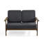 Causeuse d'extérieur en teck massif avec coussin et accoudoirs-605673265-605673266