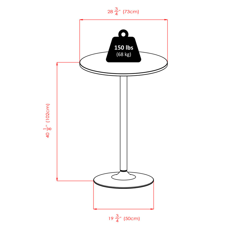 Round Metal Base Dining Table