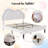 LandoverTwin Upholstered Platform Bed with LED Cloud-Shaped Headboard, Cream-2054887757-2054887755