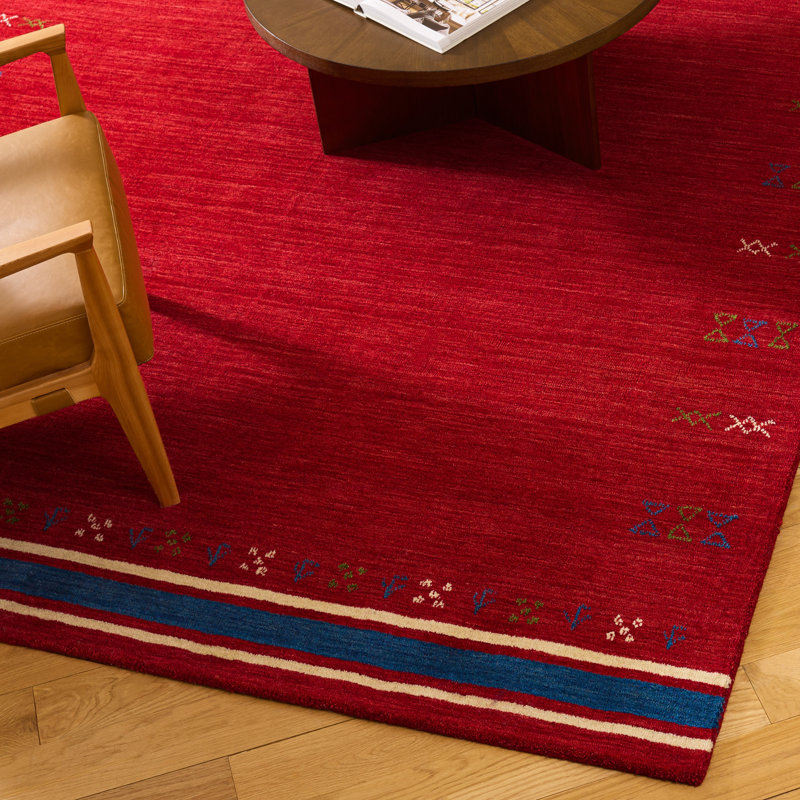 Himalaya Hand Loomed Wool Geometric Indoor Rug, 8'-0" x 10'-0" Rectangle
