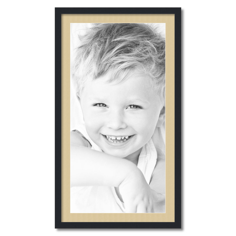 Cadre pour photo simple 18 po x 36 po en bois mat, Chuchotement vert