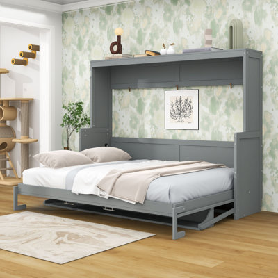 Lit escamotable mural Castorena avec bureau pliant automatique et charnières hydrauliques