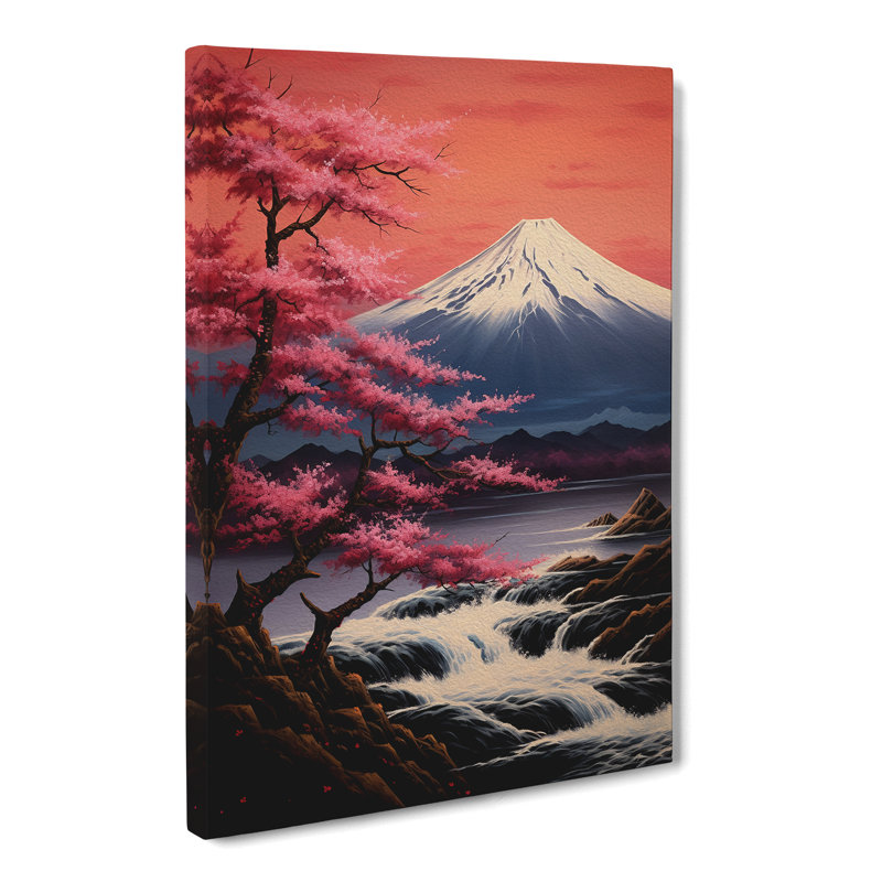 Mount Fuji Romanticism - Wrapped Canvas, 60cm H x 40cm W x 3cm D