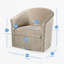 Chaise pivotante Eden Sand-486974834