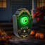 Décoration d'Halloween de 7,1 po, sonnette animatronique avec globe lumineux illuminé, son et mouvement avec mouvement de sonnette